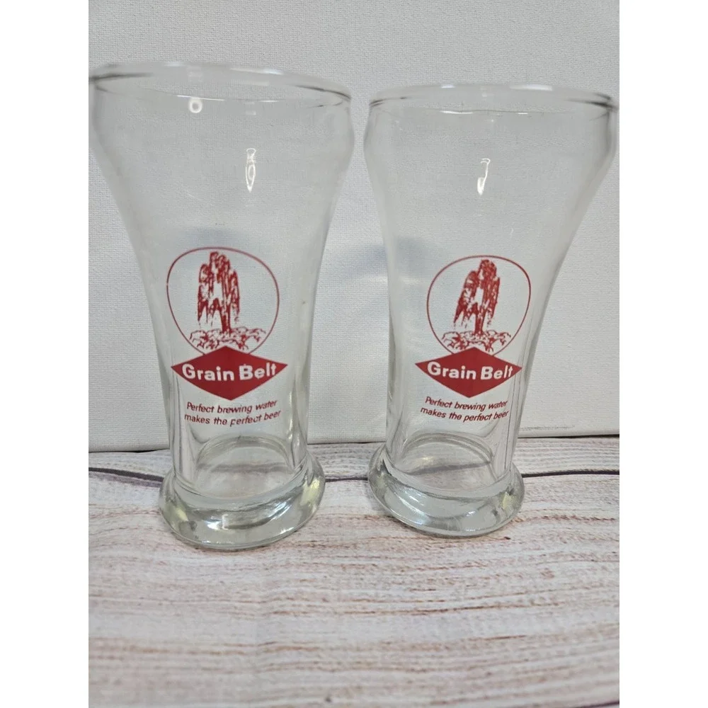 Grain Belt beer Glasses‎ 5 1/4